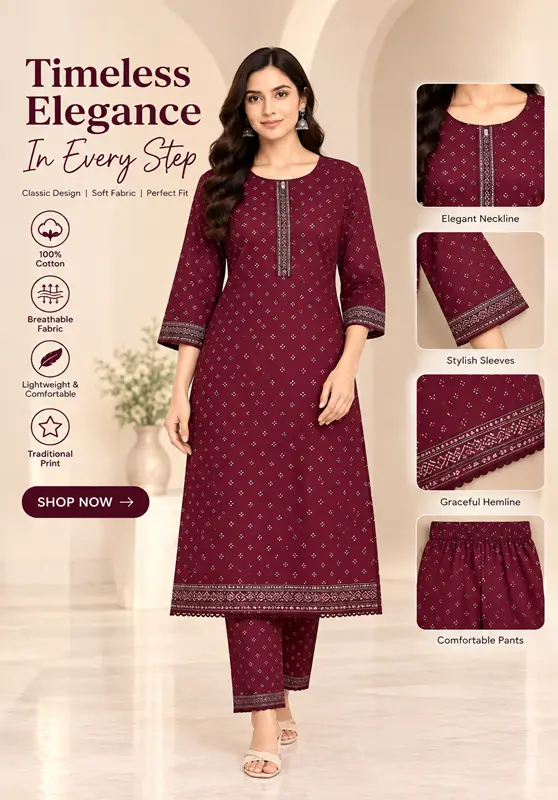 2 PIECE PRINTED LAWN