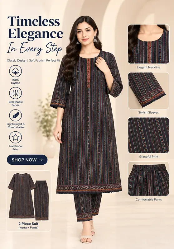 2 PIECE PRINTED LAWN
