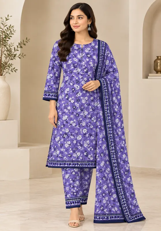 3 PIECE PRINTED LAWN