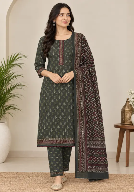 3 PIECE PRINTED LAWN
