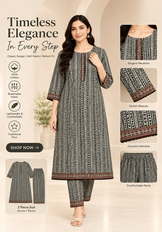 2 PIECE PRINTED LAWN