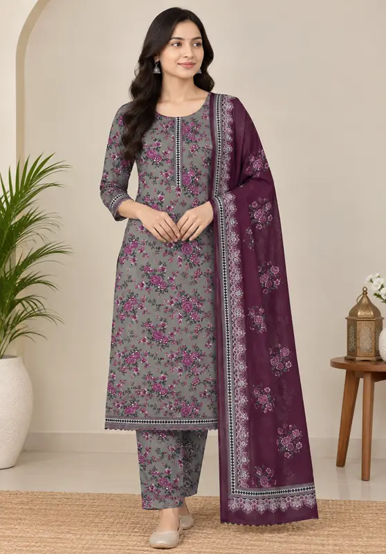 3 PIECE PRINTED LAWN