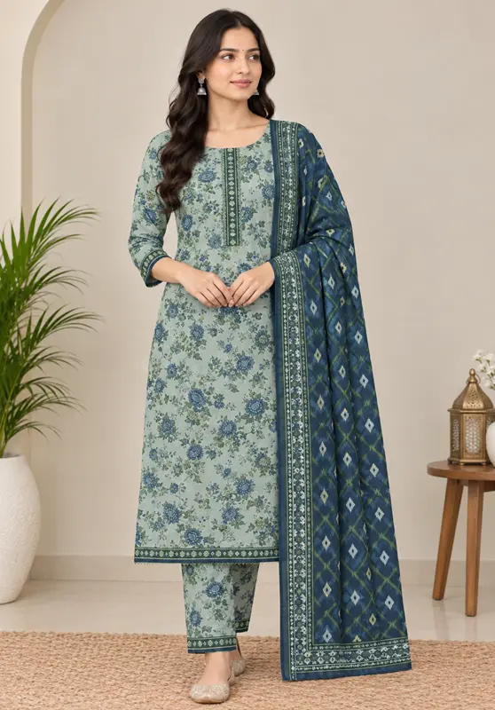 3 PIECE PRINTED LAWN