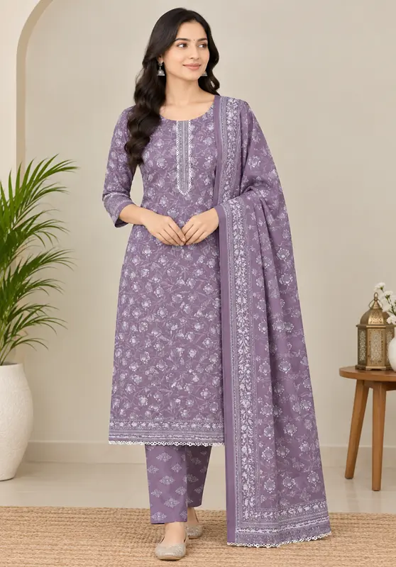 3 PIECE PRINTED LAWN