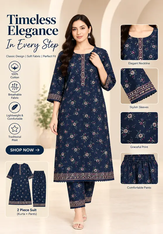 2 PIECE PRINTED LAWN