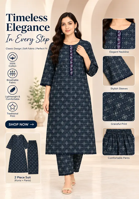2 PIECE PRINTED LAWN