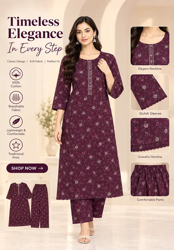 2 PIECE PRINTED LAWN